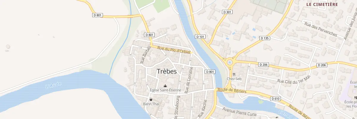 Plan du 1 Rue Émile Zola à Trèbes
