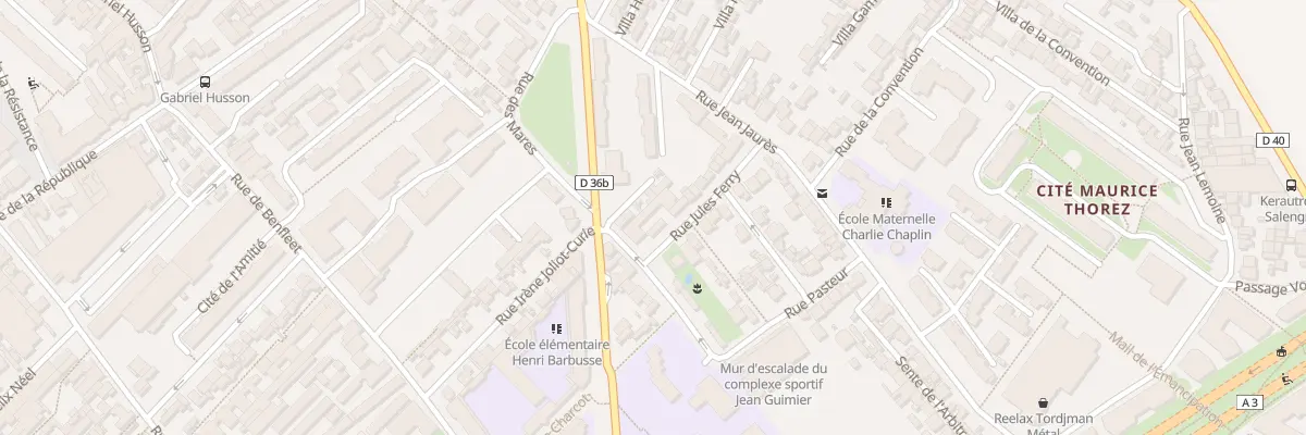 Plan du 3 Rue des Mares à Romainville