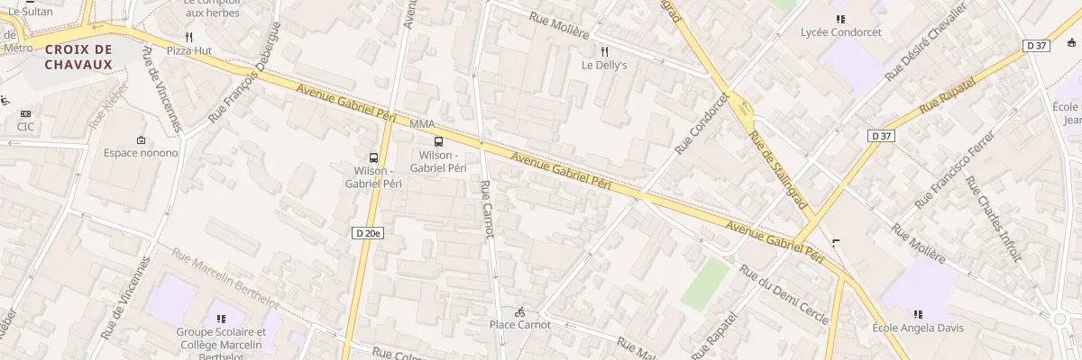 Plan du 34 Av Gabriel Péri à Montreuil