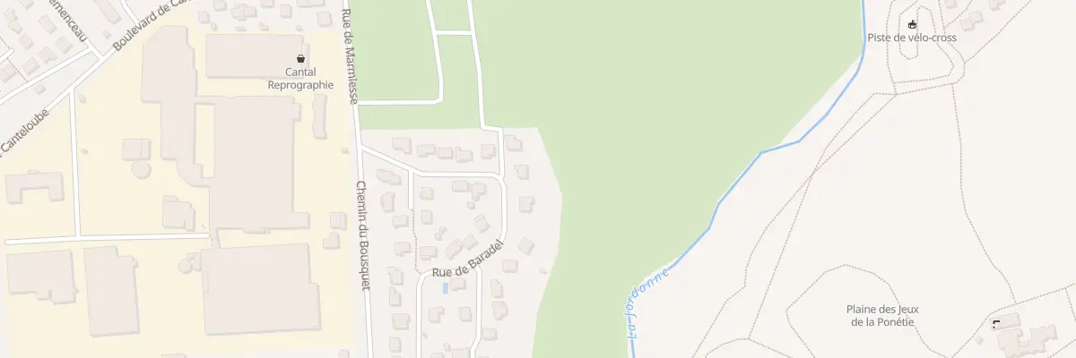 Plan du 13 Rue de Baradel à Aurillac