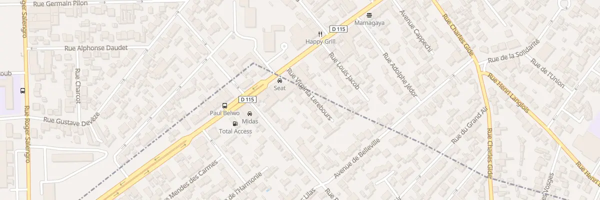 Plan du 8 Rue Virginia Lerebours à Bobigny