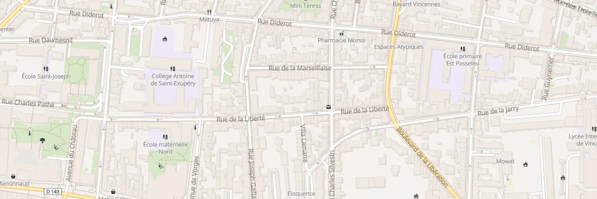 Plan du 25 Rue de la Liberté à Vincennes
