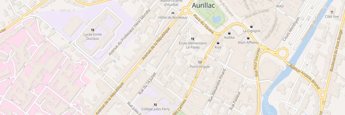 Plan du 21 Rue du 14 Juillet à Aurillac