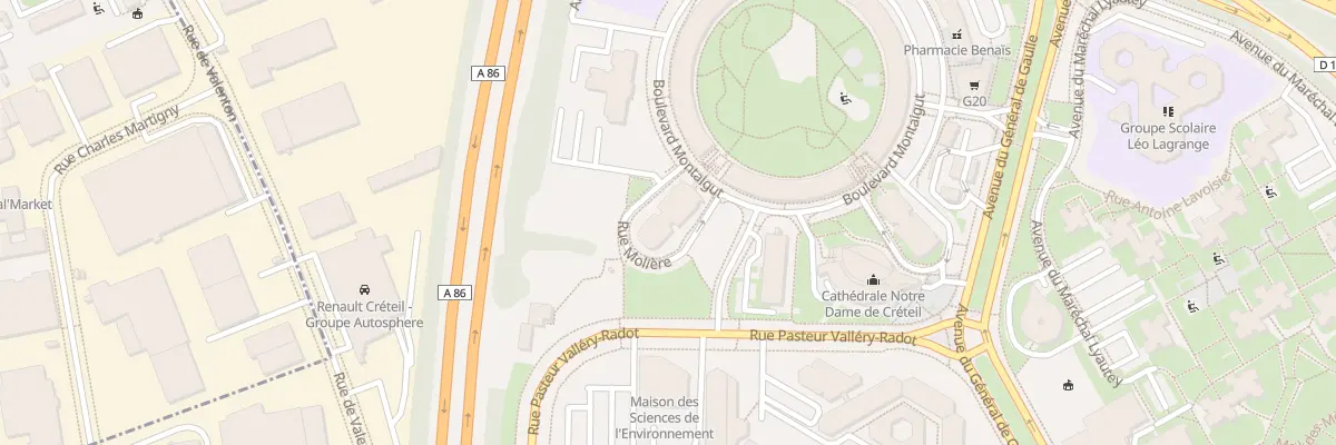 Plan du 1 Rue Molière à Créteil