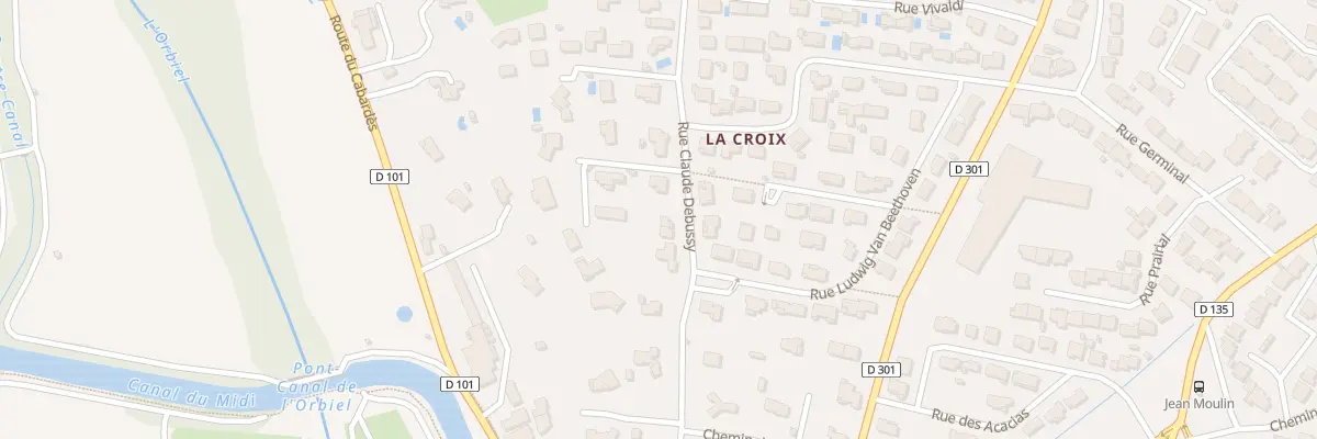 Plan du 5 Rue Claude Debussy à Trèbes