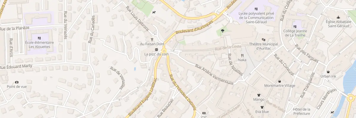 Plan du 43 Rue Arsène Vermenouze à Aurillac