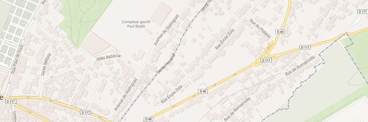 Plan du 92 Rue Emile Zola à Noisy-le-Sec