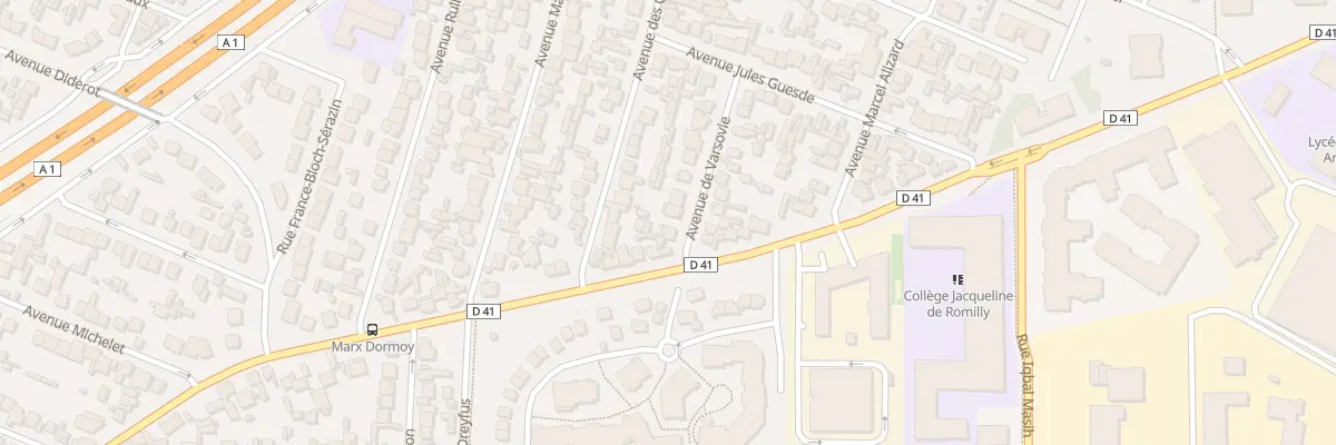 Plan du 5 Av de Varsovie au Blanc-Mesnil
