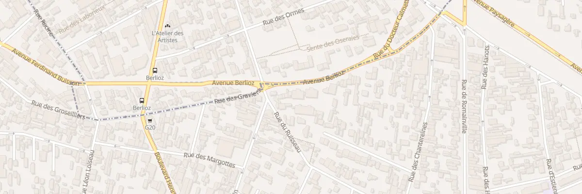Plan du 8 Av Berlioz à Montreuil