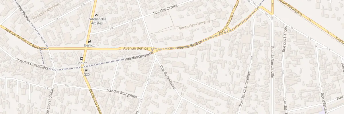 Plan du 14 Av Berlioz à Montreuil