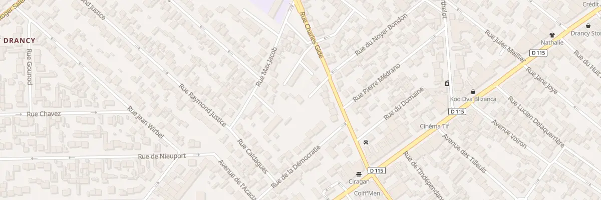 Plan du 74B Rue Charles Gide à Drancy