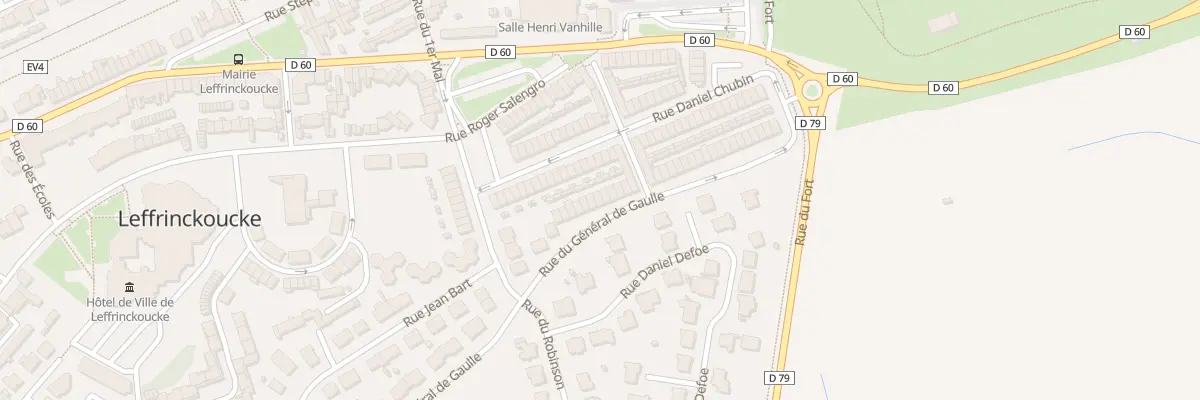 Plan du 459 Rue du Gen de Gaulle à Leffrinckoucke