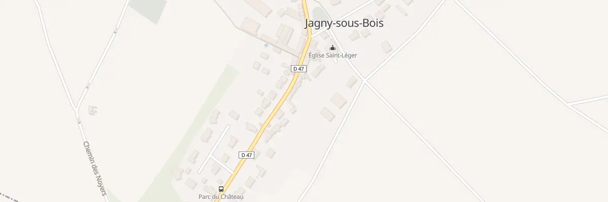 Plan du Village à Jagny-sous-Bois