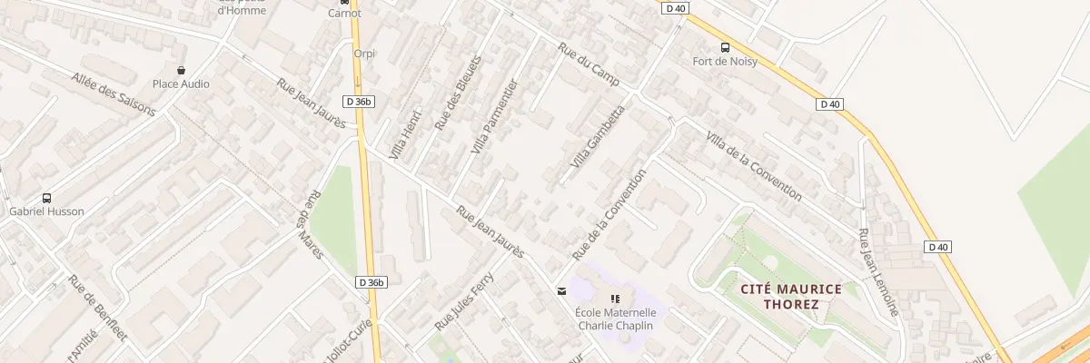 Plan du 65 Rue Jean Jaurès à Romainville