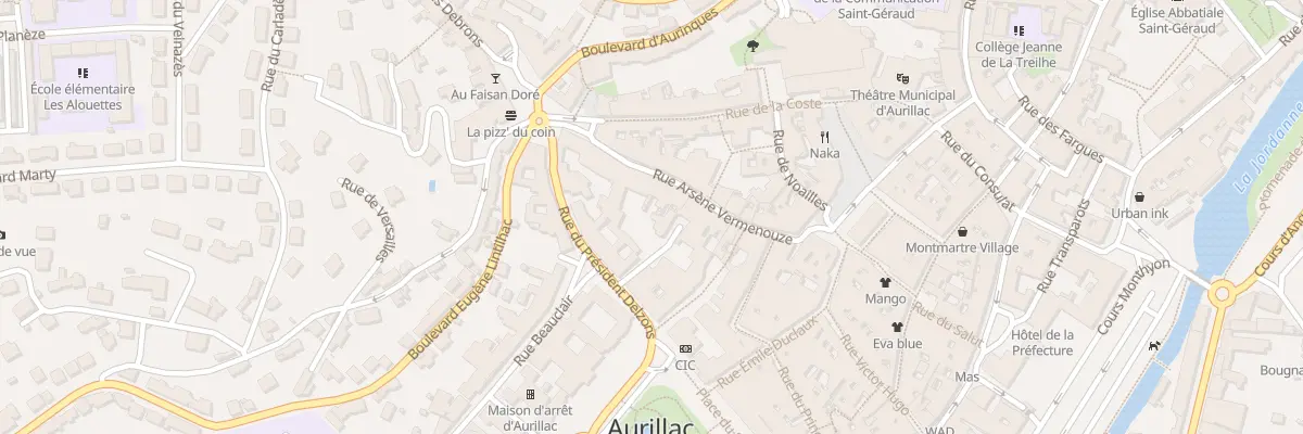 Plan du 29 Rue Arsène Vermenouze à Aurillac