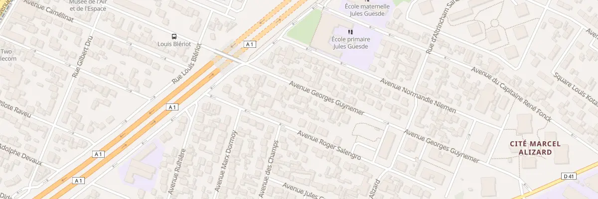 Plan du 28 Av Georges Guynemer au Blanc-Mesnil