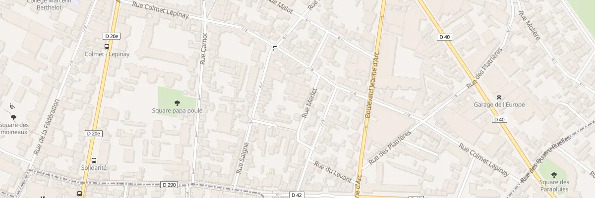 Plan du 8 Rue Merlet à Montreuil