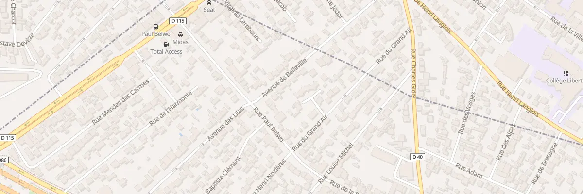 Plan du 10 Av de Belleville à Bobigny