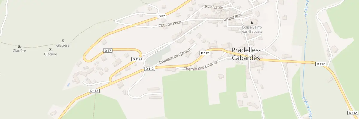 Plan du 5000 Le Village à Pradelles-Cabardès