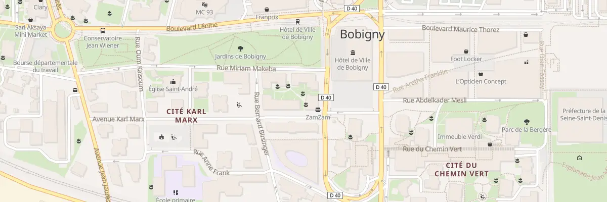 Plan du 19 Av Karl Marx à Bobigny