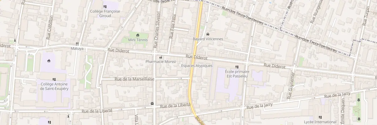 Plan du 63 Bd de la Libération à Vincennes