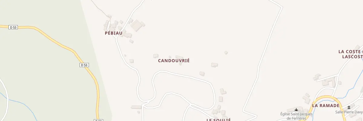 Plan du 160 Ham de Candouvrié à Fontrieu