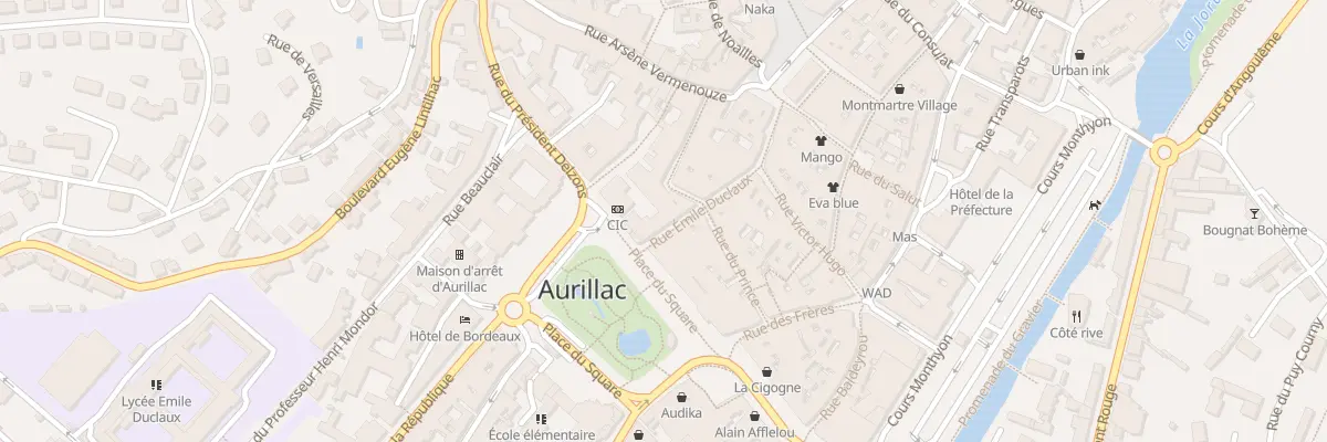 Plan du 22 Rue Emile Duclaux à Aurillac