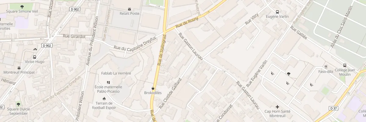 Plan du 14T Rue Gaston Lauriau à Montreuil