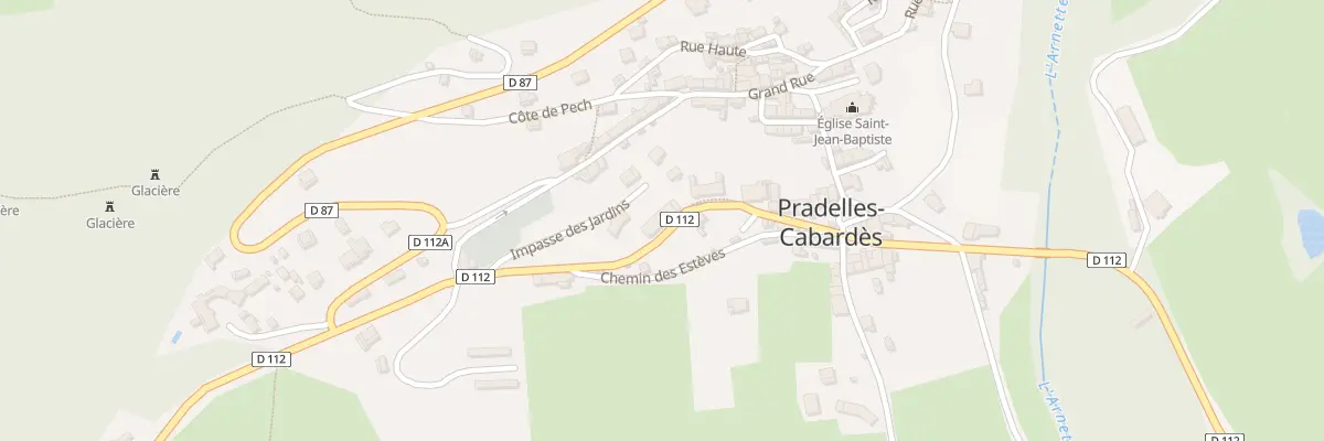 Plan du 32 Rte de Carcassonne à Pradelles-Cabardès