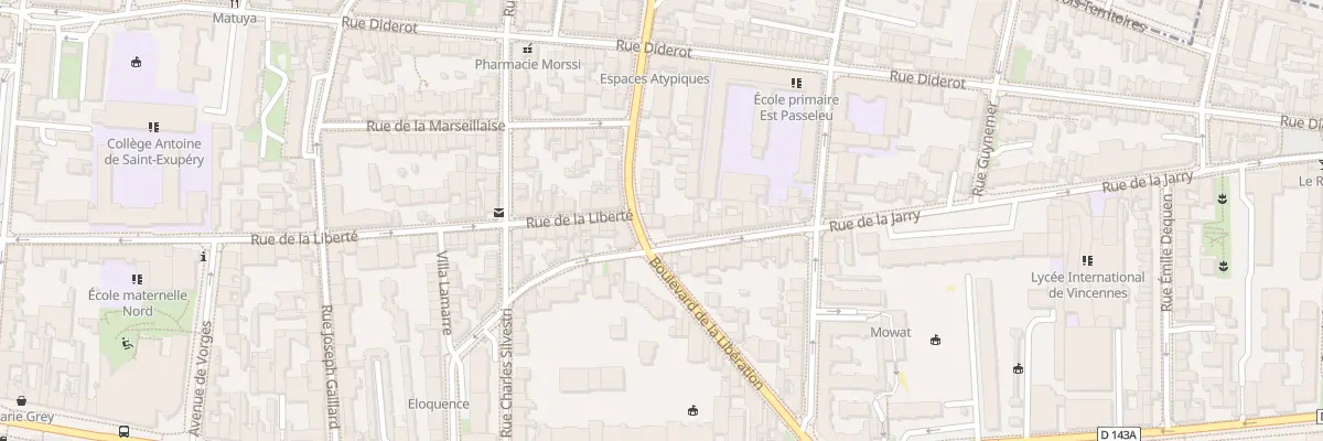 Plan du 90 Bd de la Libération à Vincennes