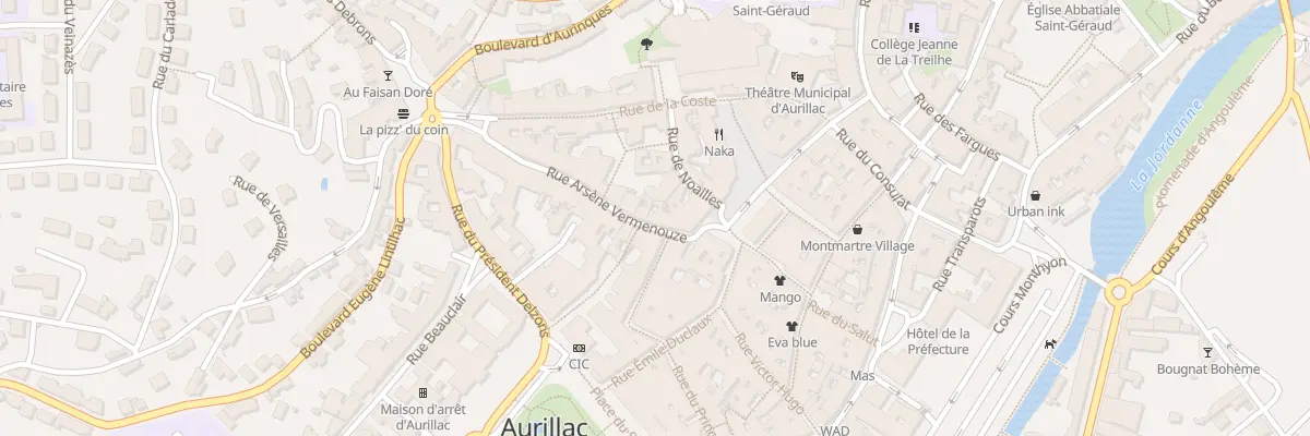 Plan du 8 Rue Arsène Vermenouze à Aurillac