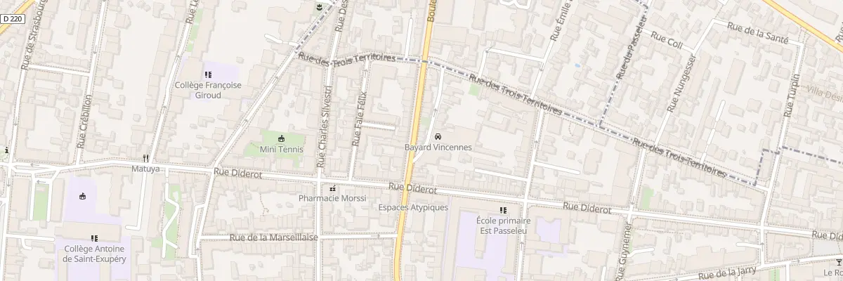 Plan du 116T Bd de la Libération à Vincennes