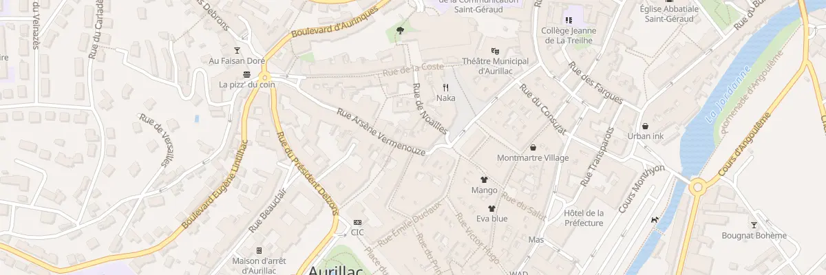 Plan du 6 Rue Arsène Vermenouze à Aurillac