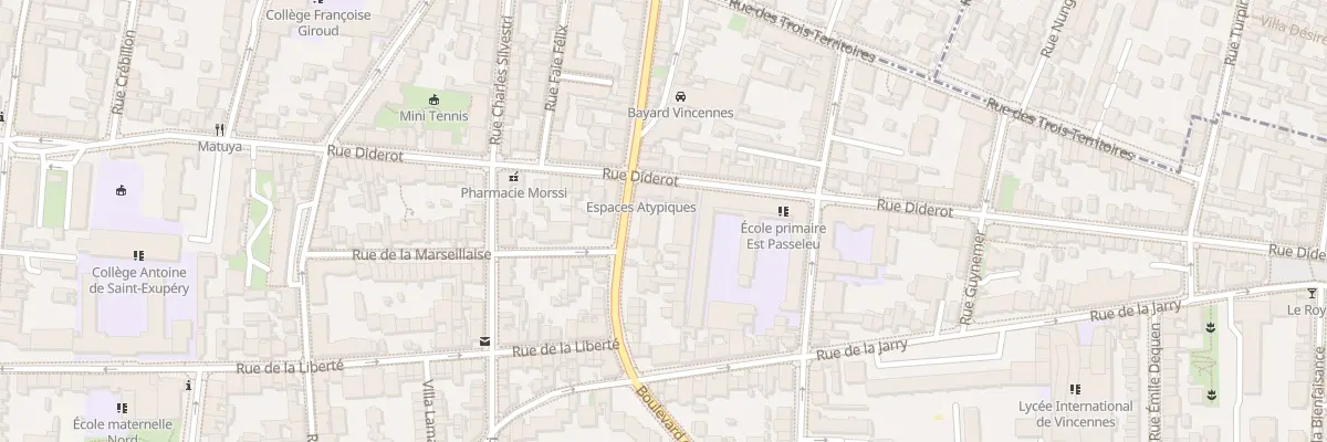 Plan du 106 Bd de la Libération à Vincennes
