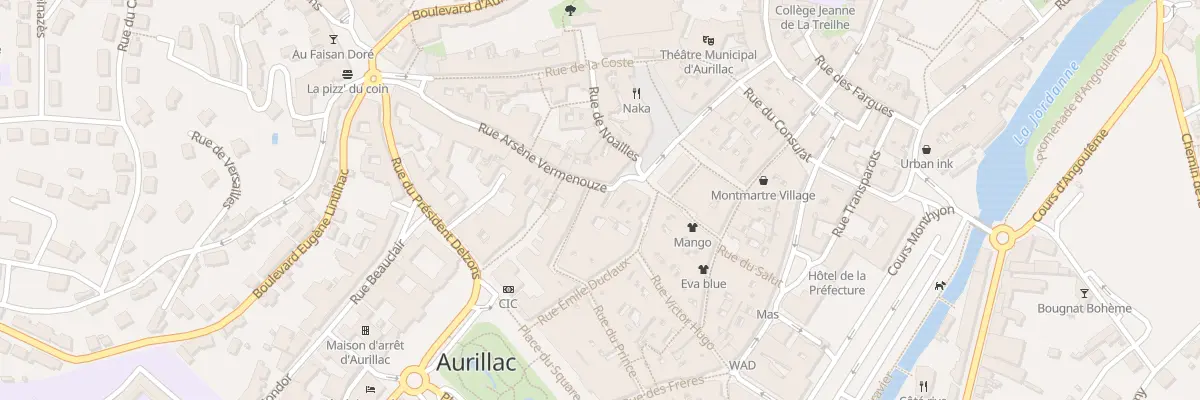 Plan du 7 Rue Arsène Vermenouze à Aurillac