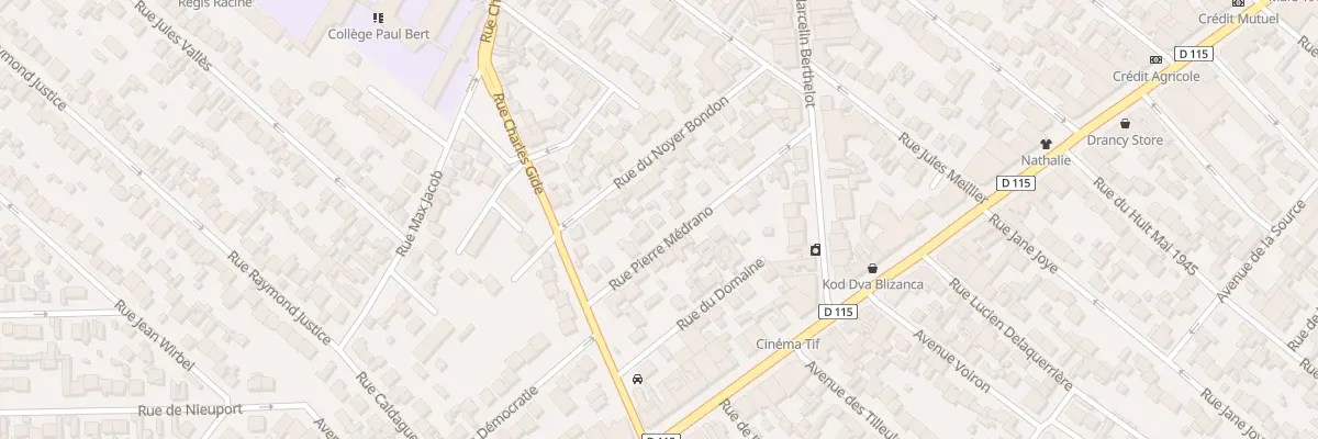 Plan du 22 Rue Pierre Medrano à Drancy
