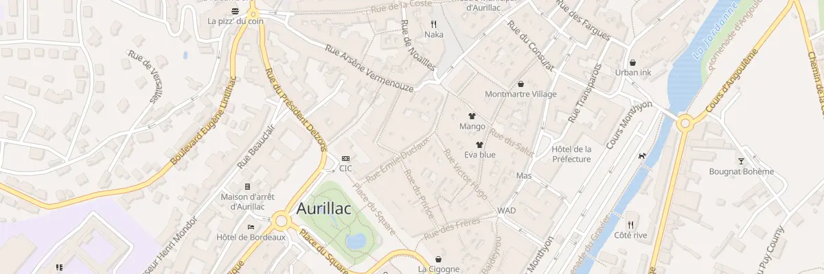 Plan du 12 Rue Emile Duclaux à Aurillac