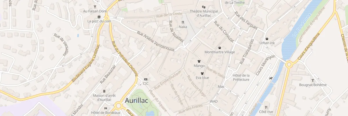 Plan du 5 Rue Arsène Vermenouze à Aurillac