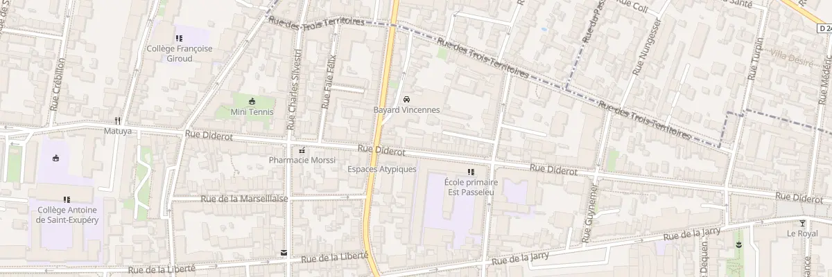 Plan du 95 Rue Diderot à Vincennes