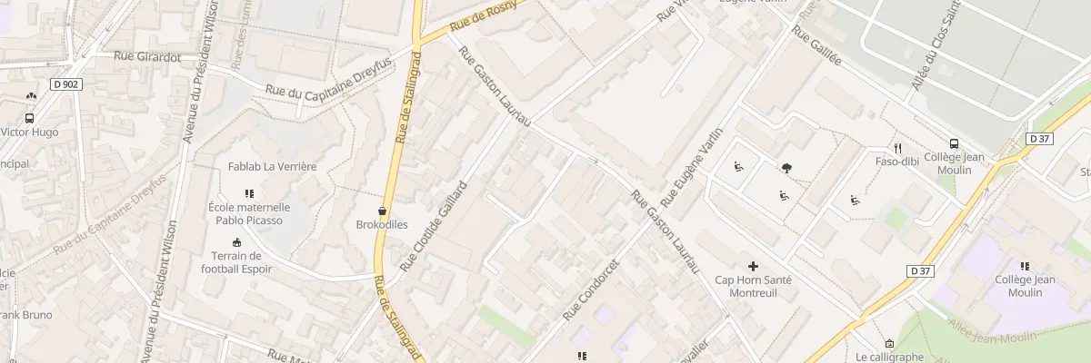 Plan du 32 Rue Gaston Lauriau à Montreuil