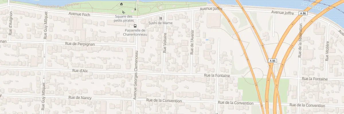 Plan du 6 Rue Voltaire à Maisons-Alfort