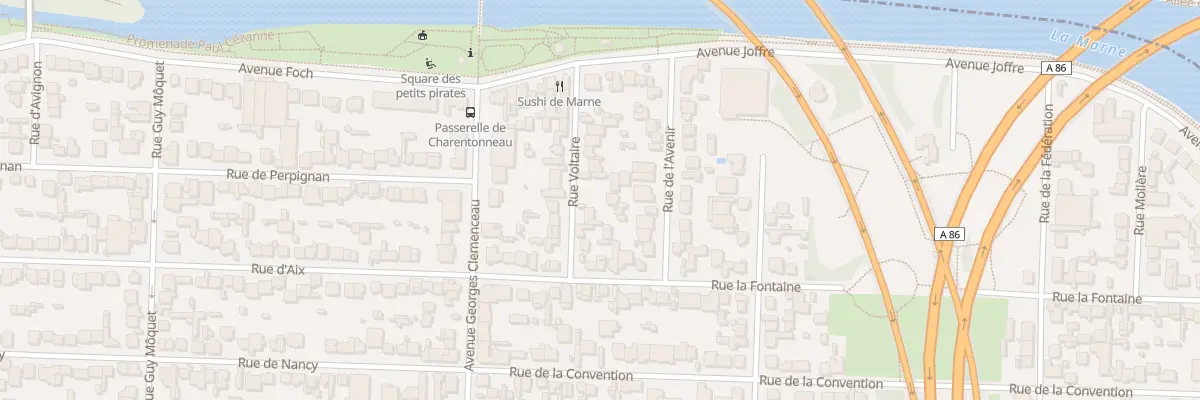 Plan du 8 Rue Voltaire à Maisons-Alfort