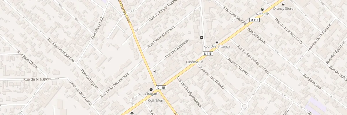 Plan du 12 Rue Du Domaine à Drancy