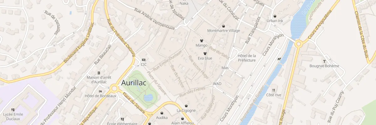 Plan du 6 Rue Victor Hugo à Aurillac