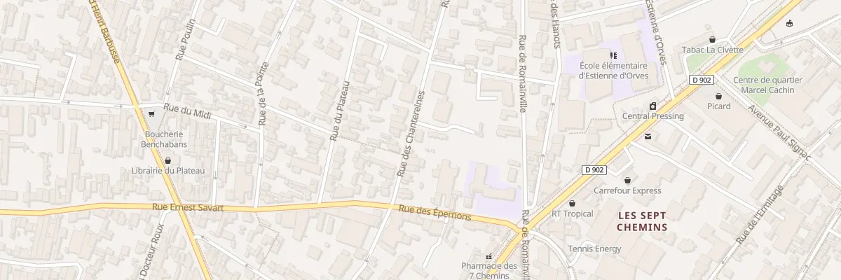 Plan du 14 Rue des Chantereines à Montreuil