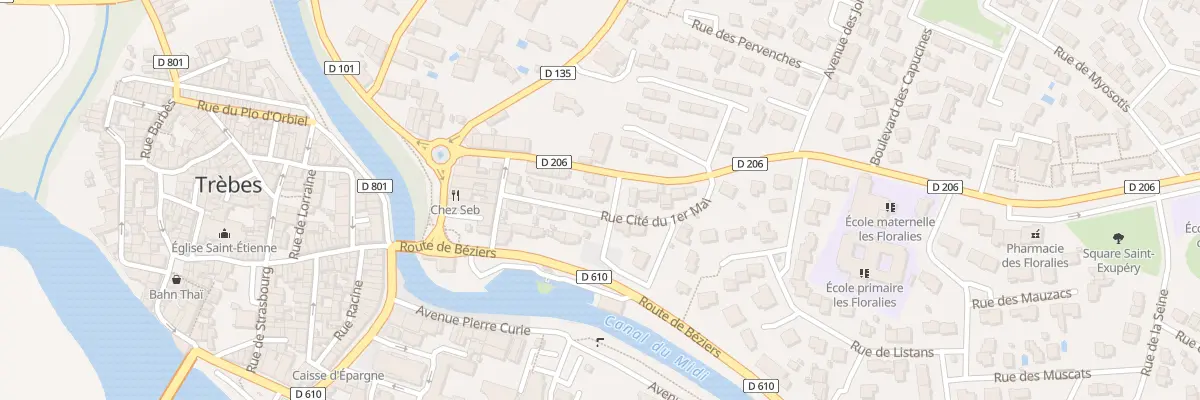 Plan du 11 Rue de la Cite du Premier Mai à Trèbes