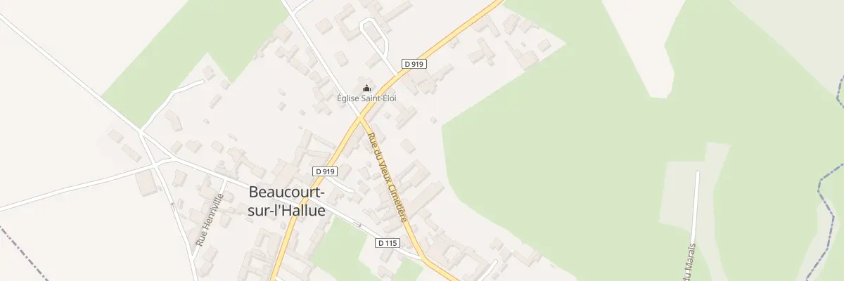 Plan du 5047 Rue du Vieux Cimetière à Beaucourt-sur-l’Hallue