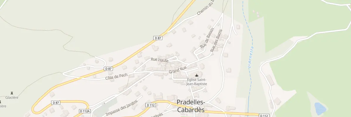 Plan du 6 Rue Haute à Pradelles-Cabardès