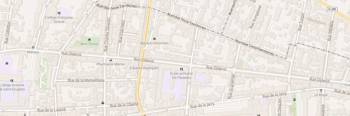 Plan du 105 Rue Diderot à Vincennes