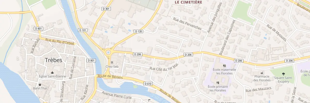 Plan du 7 Rue de la Cite du Huit Mai à Trèbes